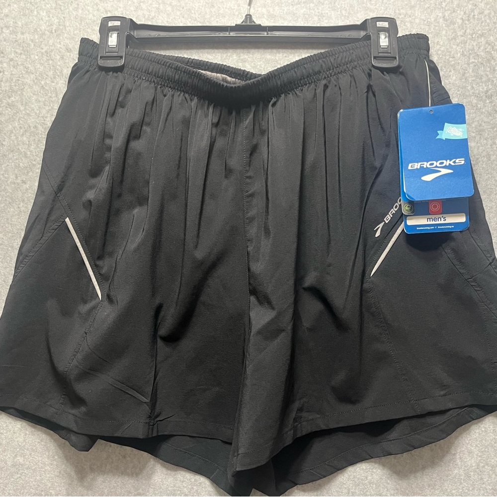 NWT Brooks Men’s Sherpa Running Short Size Large Black Performance